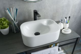 Раковина Gid N9266 51173 накладная белая 47x34x15